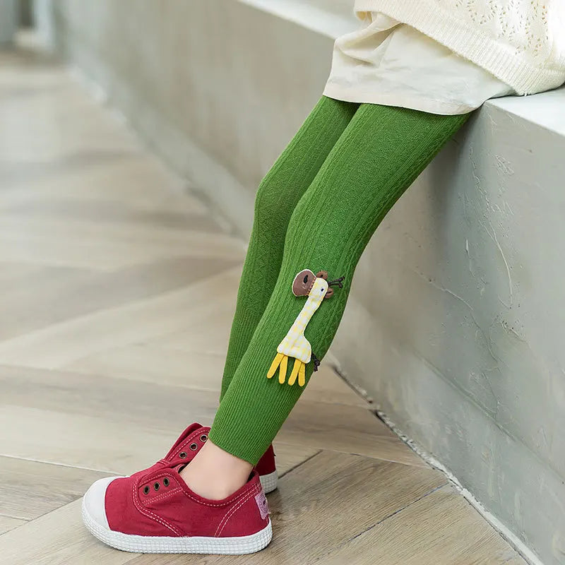 Soft Knitted Deer Trouser Leggings