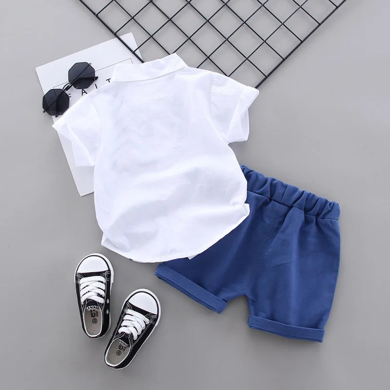 2Pcs Baby Boys Casual Shirt - Shorts Set