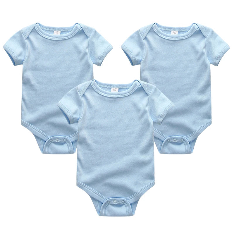 Baby Jumpsuits 3-Piece Newborn Set Bodysuit - 100% Cotton