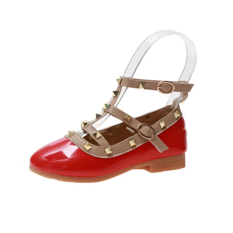 Stylish Riveted Girls' Flat Sandals