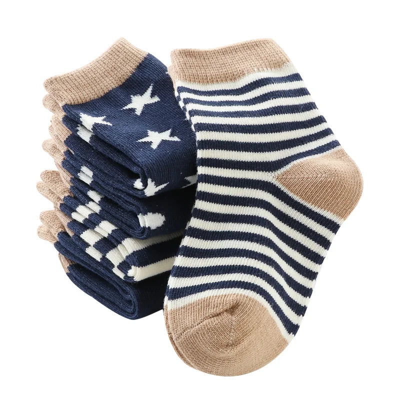 5 Pairs Soft Cotton Socks