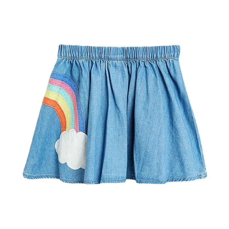 Baby Girls Unicorn Denim Skirt