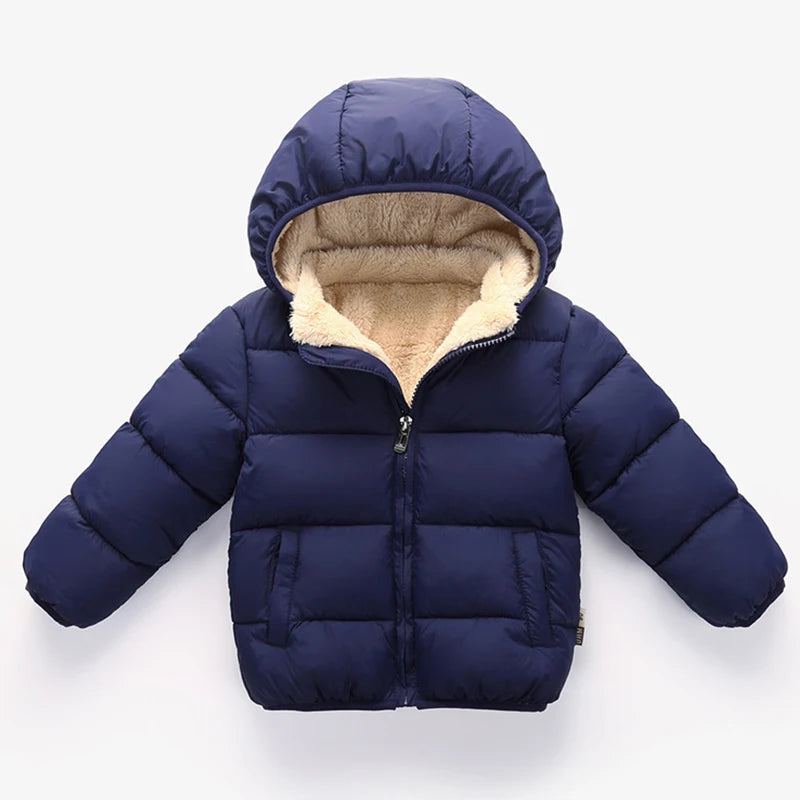 Warm Winter Thick Jacket with Hood and fur lining