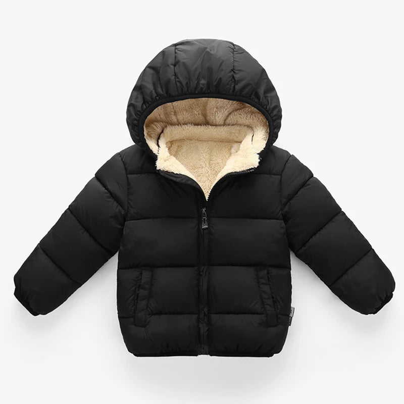 Warm Winter Thick Jacket with Hood and fur lining