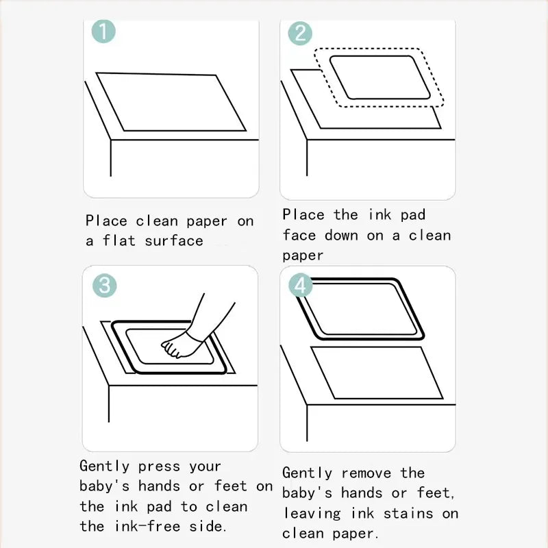 Baby Footprints Safe Non-Toxic Handprint Footprint Imprint