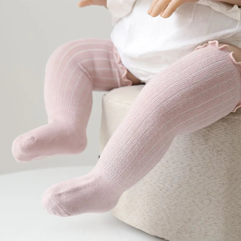 Cute Knee-High Cotton Socks  - Set of 3 Pairs