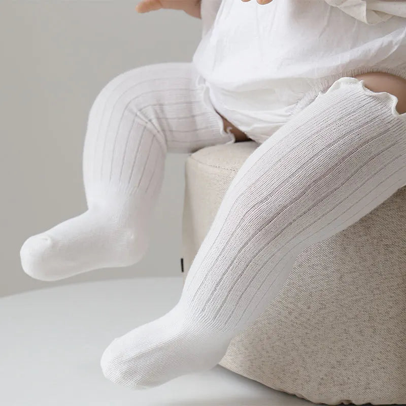 Cute Knee-High Cotton Socks  - Set of 3 Pairs