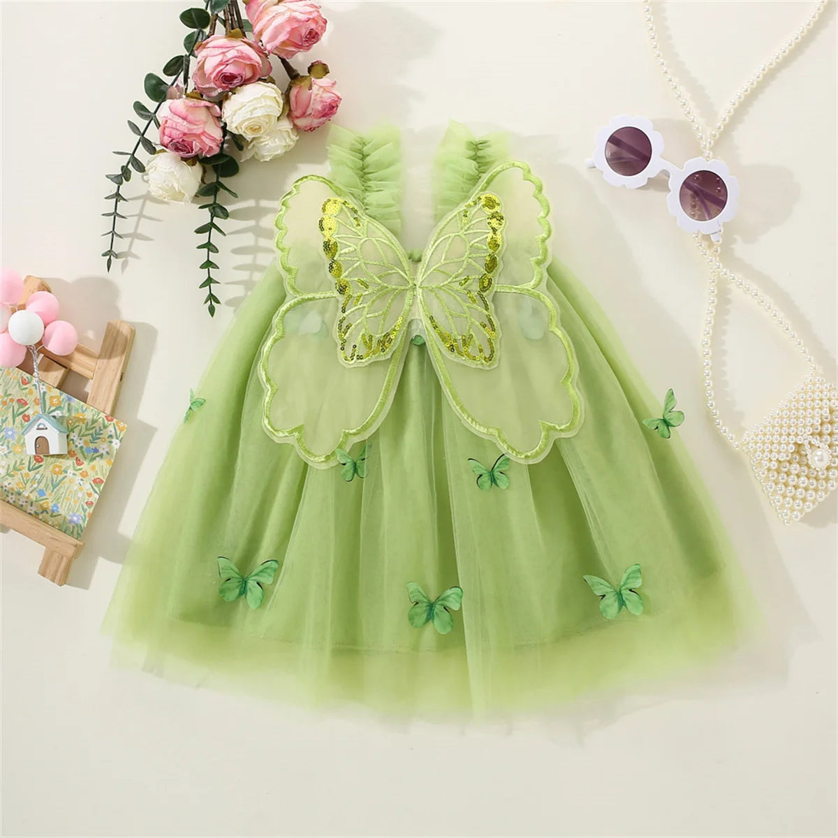 Princess Butterfly Wing Party Dress