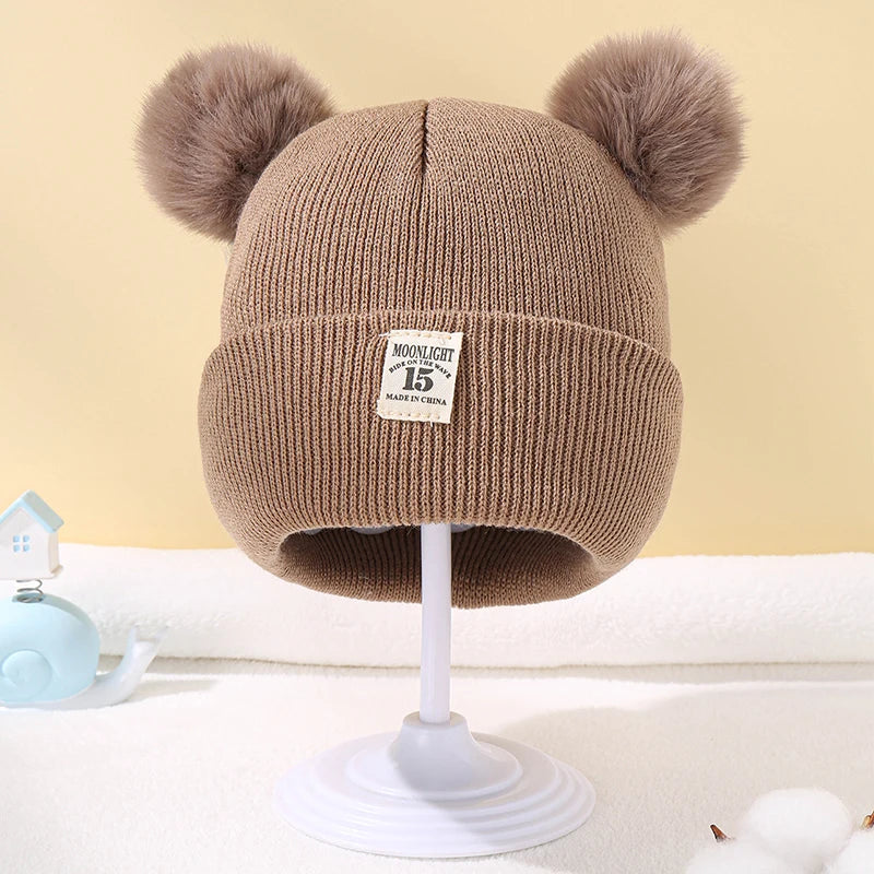 Autumn/Winter Kids Knitted Pom-Pom Hats