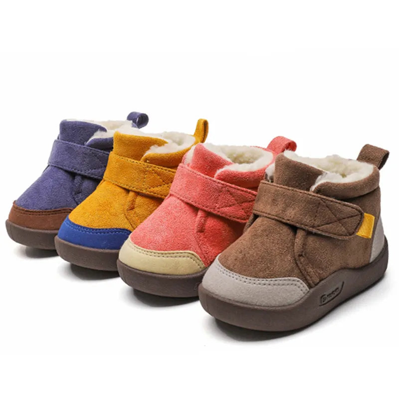 Toddler Baby Boots Winter Boys Girl Warm Baby Snow Boots Plush Soft Bottom Infant Shoes Newborn Baby Outdoor Sneakers Kids Shoes