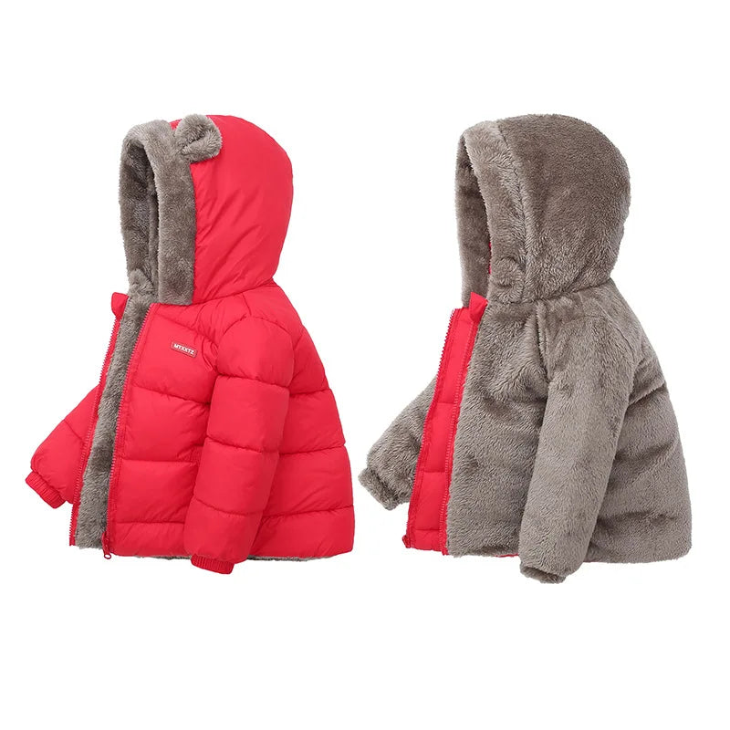 Hooded Thick Fleece Winter Jacket