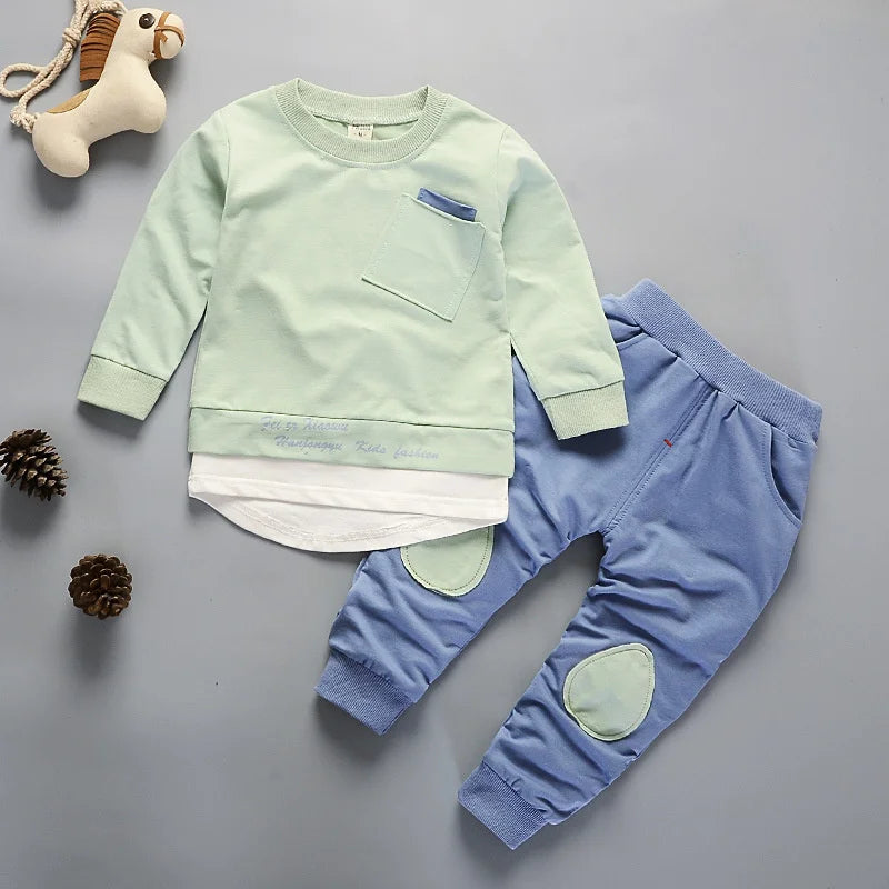 2PCs Tracksuit Set: Sweatshirt & Pant