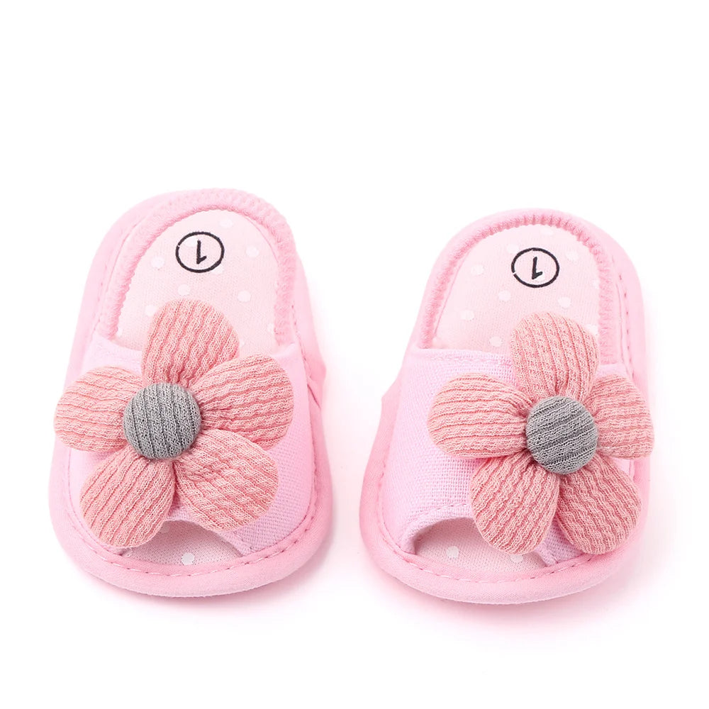 Baby Girl Soft Cotton Sandal with Daisy