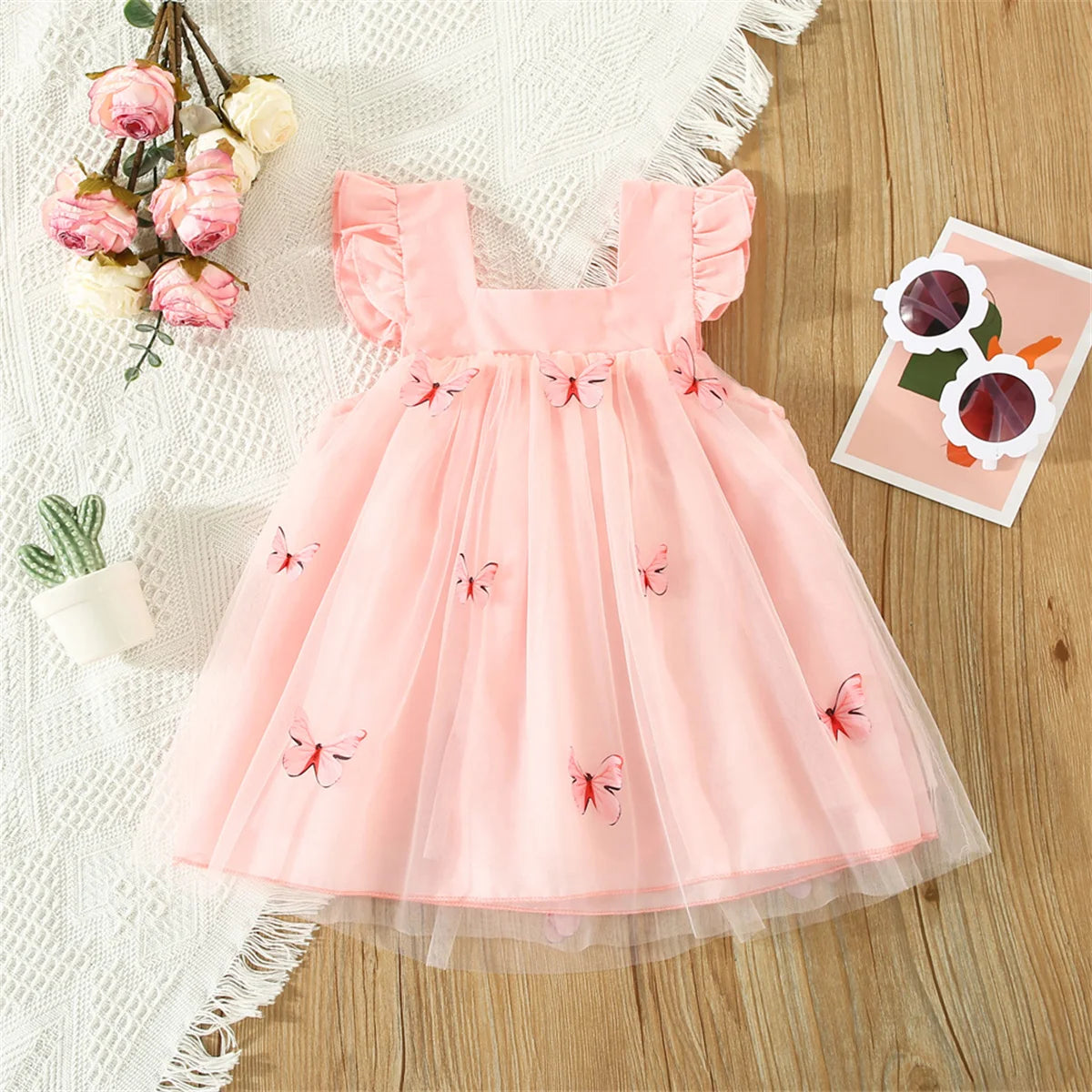 Sweet Beauty Tulle Ruffled Dress