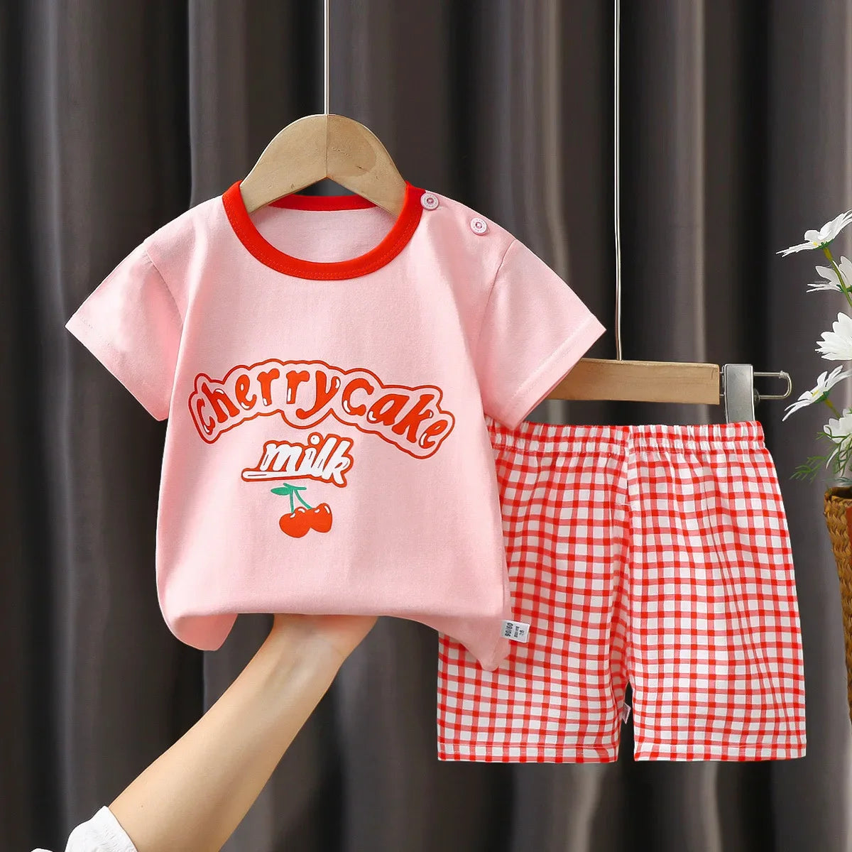 2PCS Children's Cotton T-shirt & Shorts Set