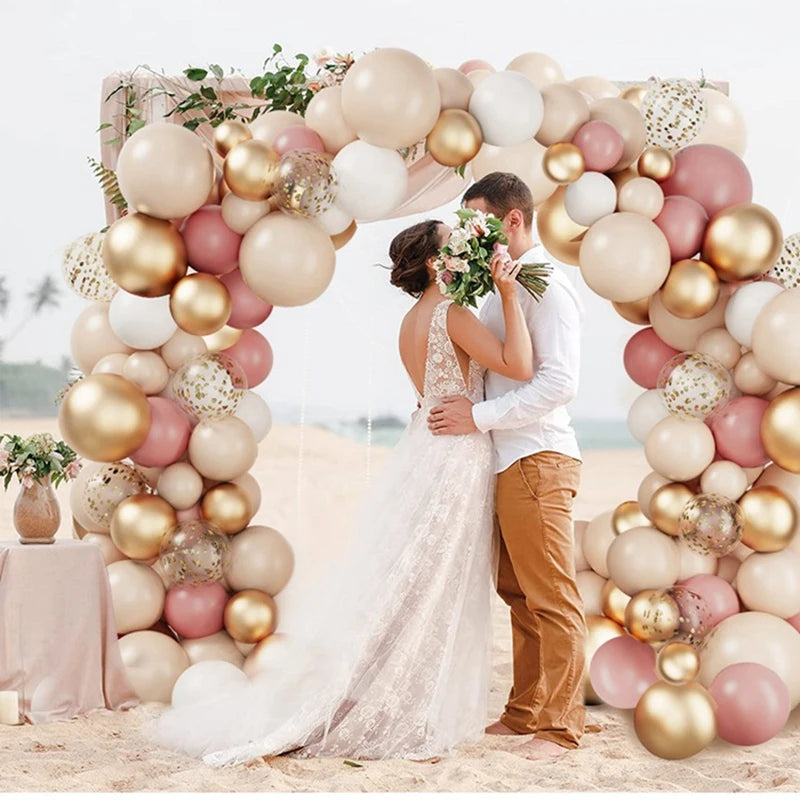 Gold Balloon Garland Arch Kit Wedding Birthday Party Decoration