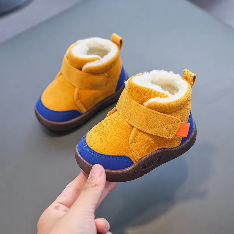 Toddler Baby Boots Winter Boys Girl Warm Baby Snow Boots Plush Soft Bottom Infant Shoes Newborn Baby Outdoor Sneakers Kids Shoes