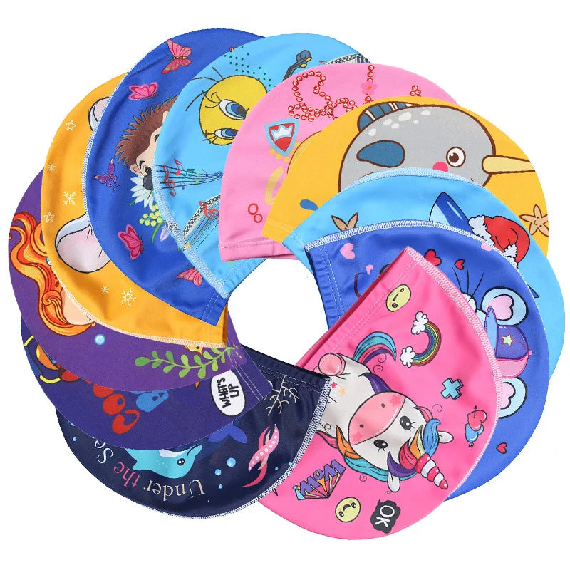 Children Cartoon Printed Swimming Cap