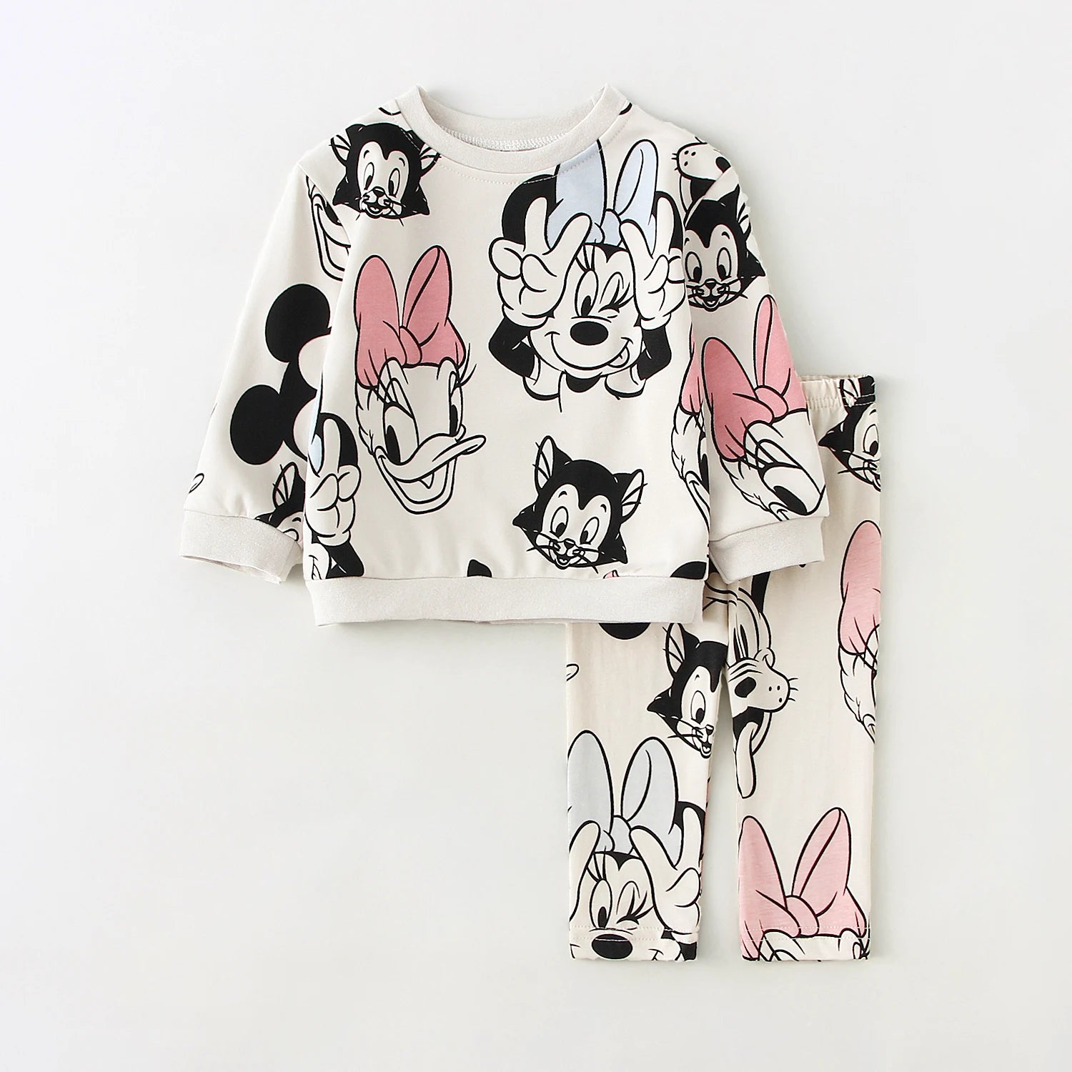 2PCs Disney Minnie Baby Girl Set Sweatshirts & Leggings