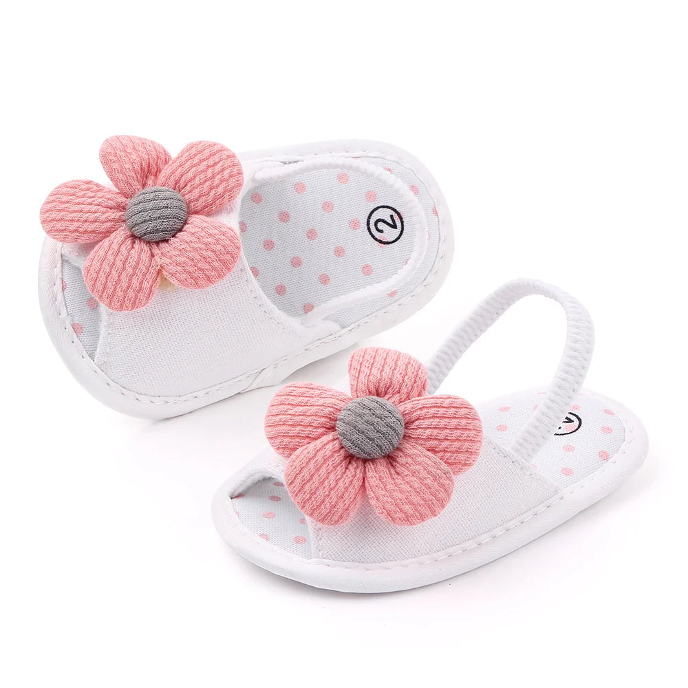 Baby Girl Soft Cotton Sandal with Daisy