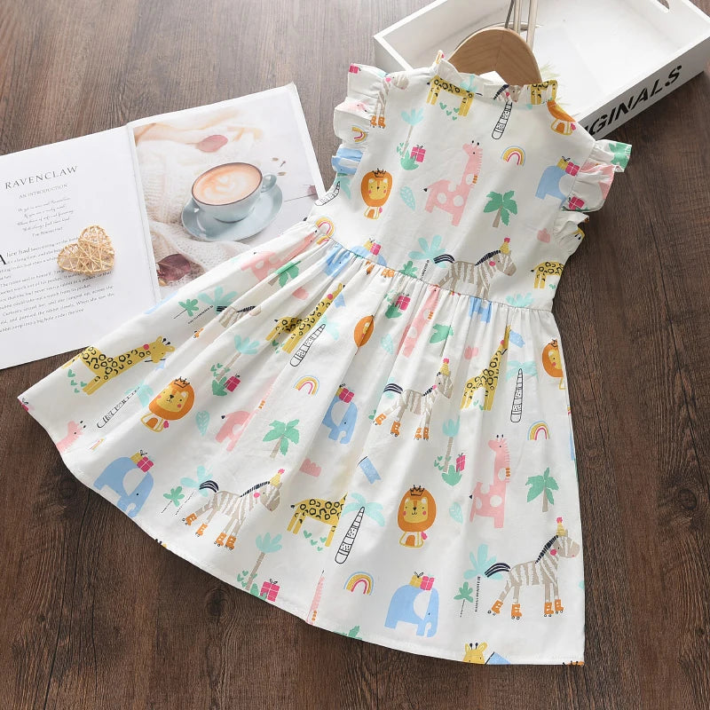 Cartoon Print Princess Dress