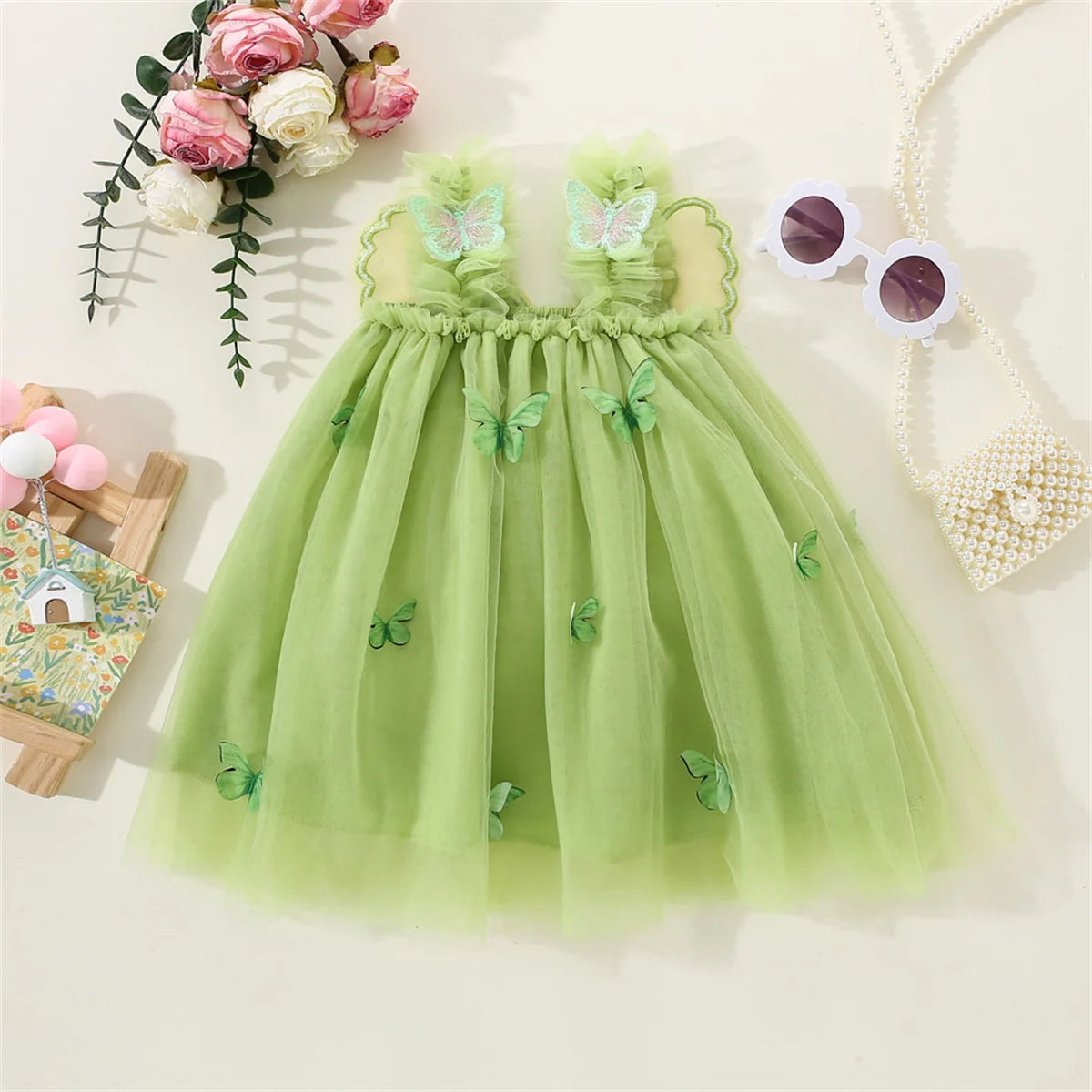 Princess Butterfly Wing Party Dress