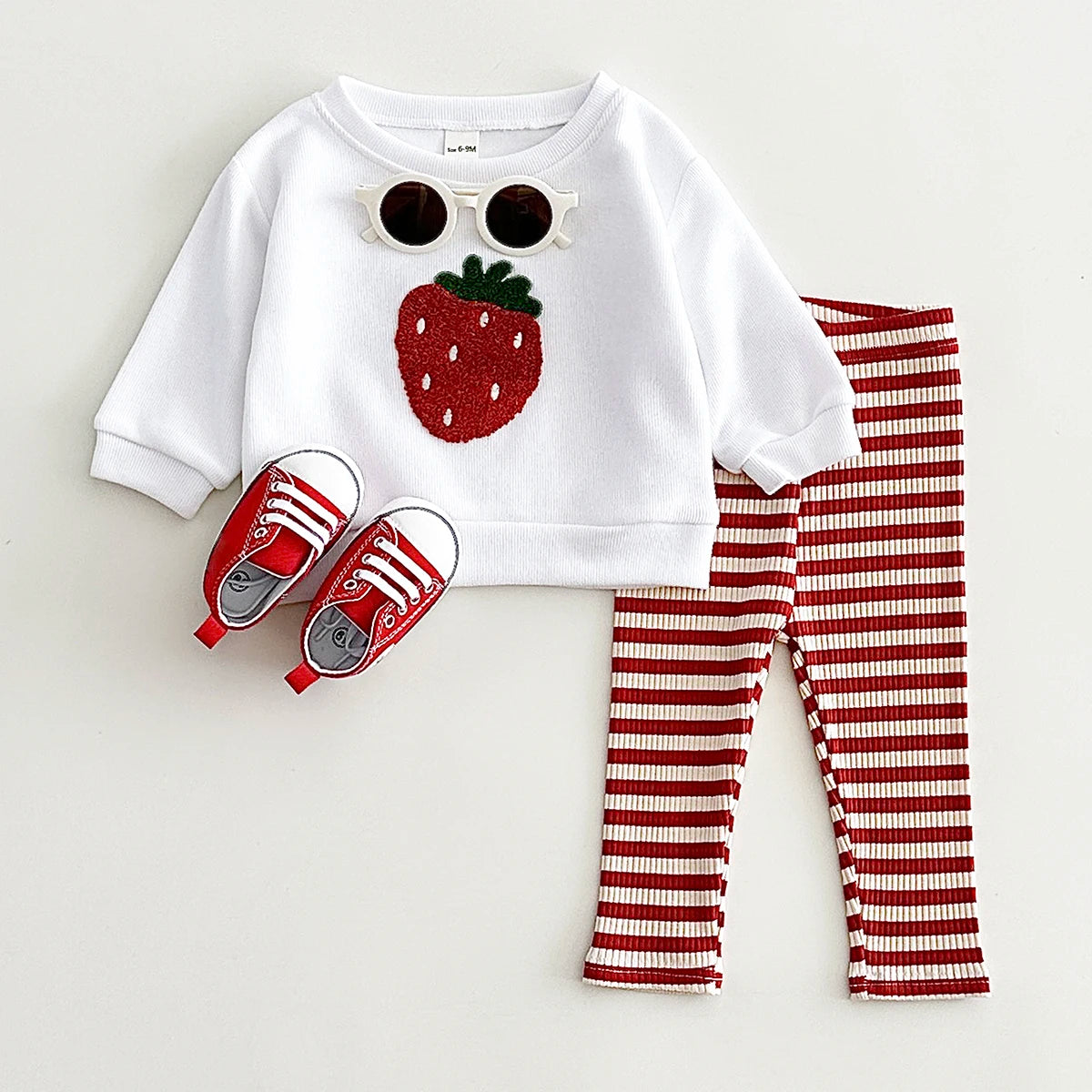 2Pcs Long Sleeved Fruit Pattern Baby Clothing Set