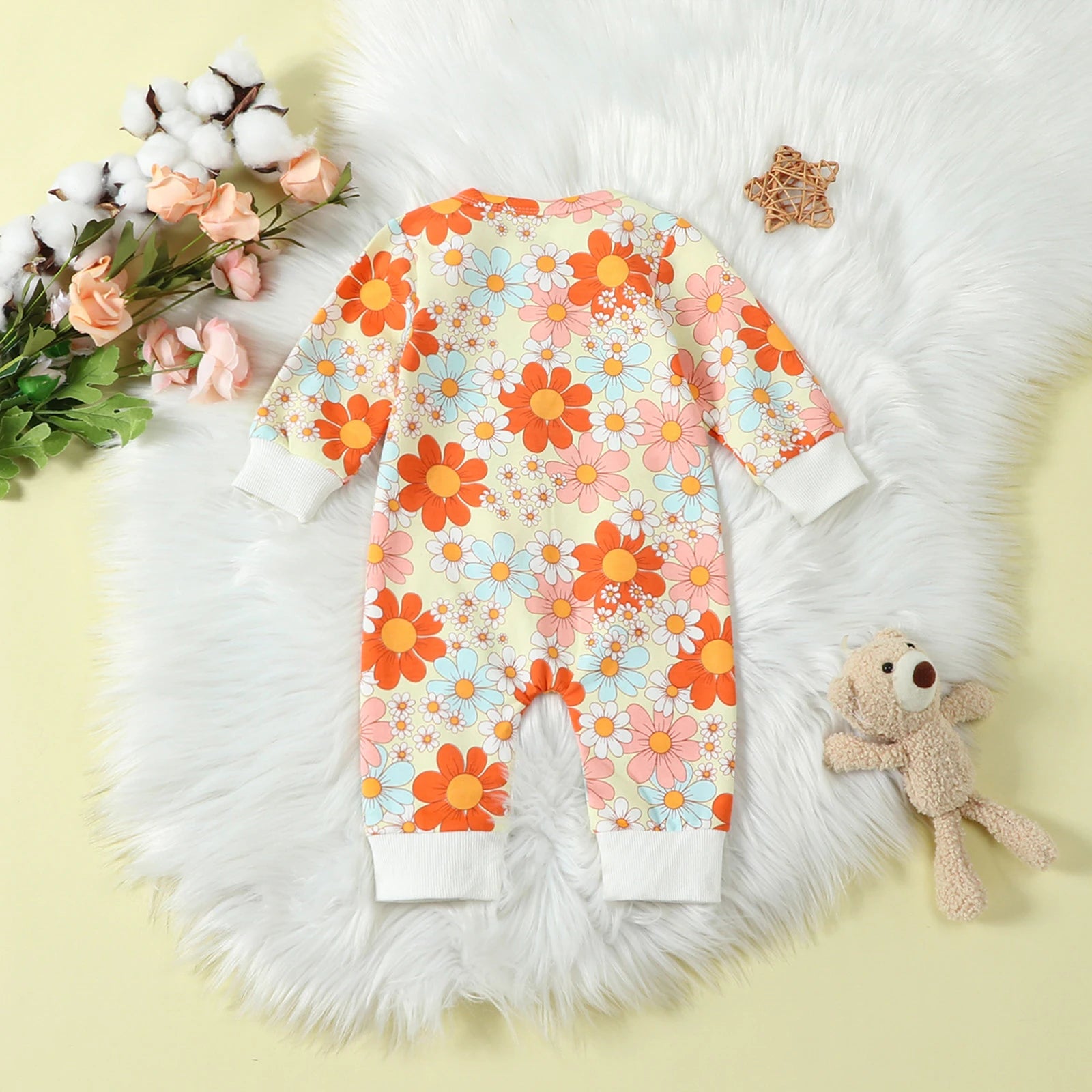 Floral Soft Bodysuit with Zip