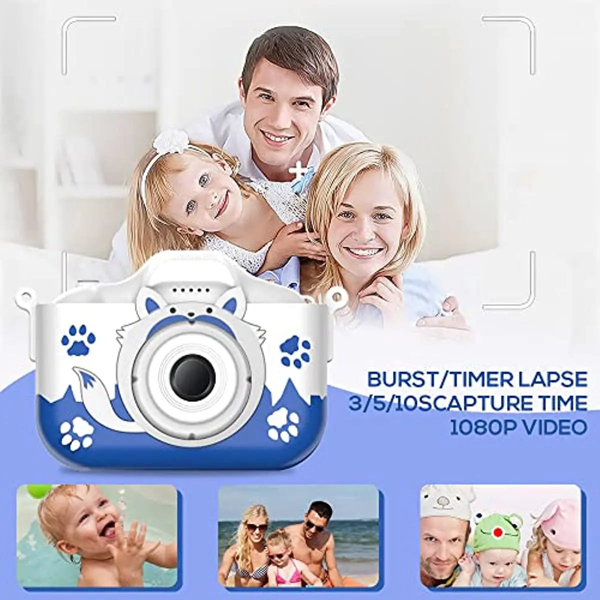 HD 1080P Kids Digital Camera: Capture Memories with Fun and Ease!