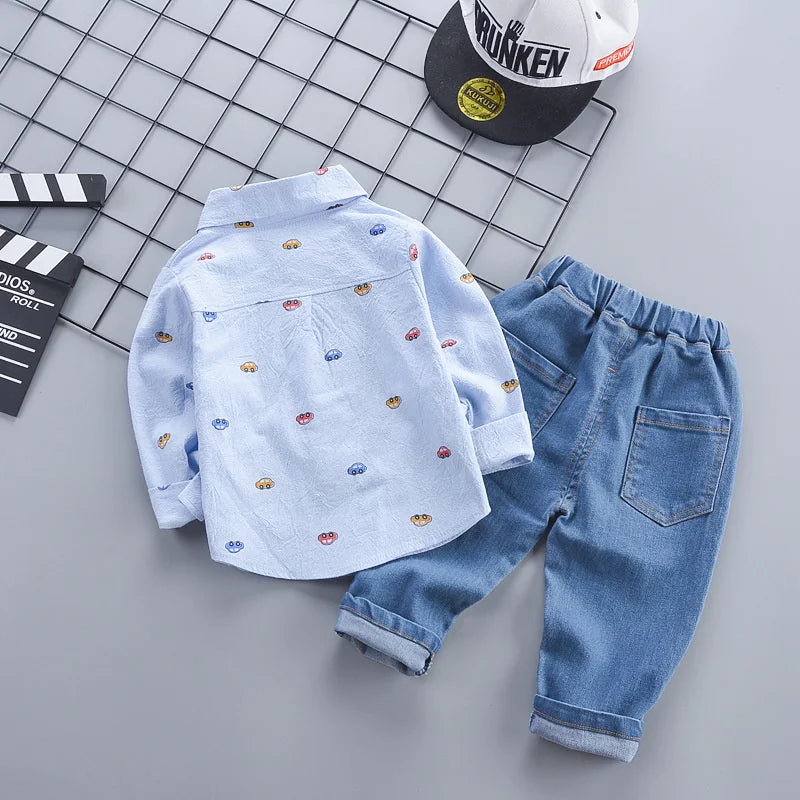 Baby Casual Full Sleeve Shirt with Pants Set