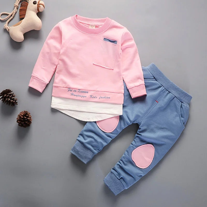 2PCs Tracksuit Set: Sweatshirt & Pant