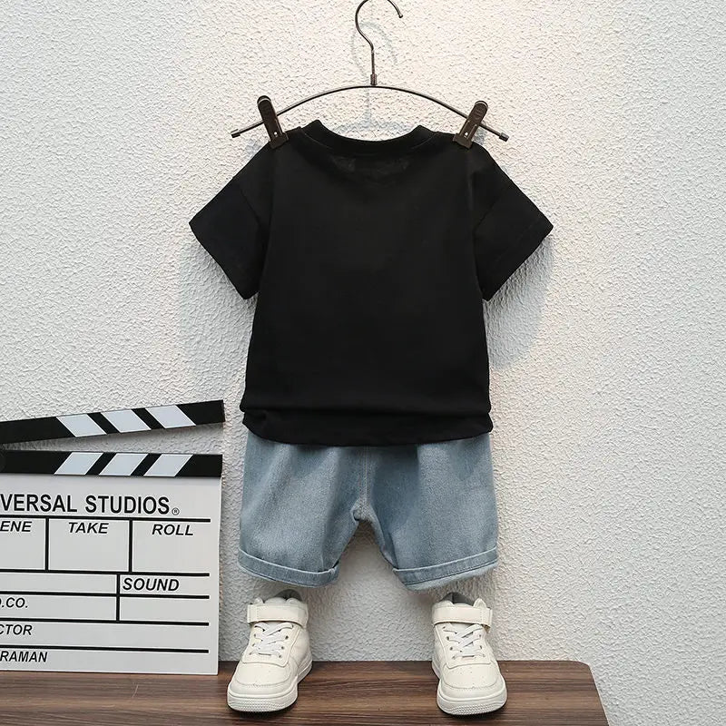 2Pcs Baby Boys T-Shirt and Pants Set