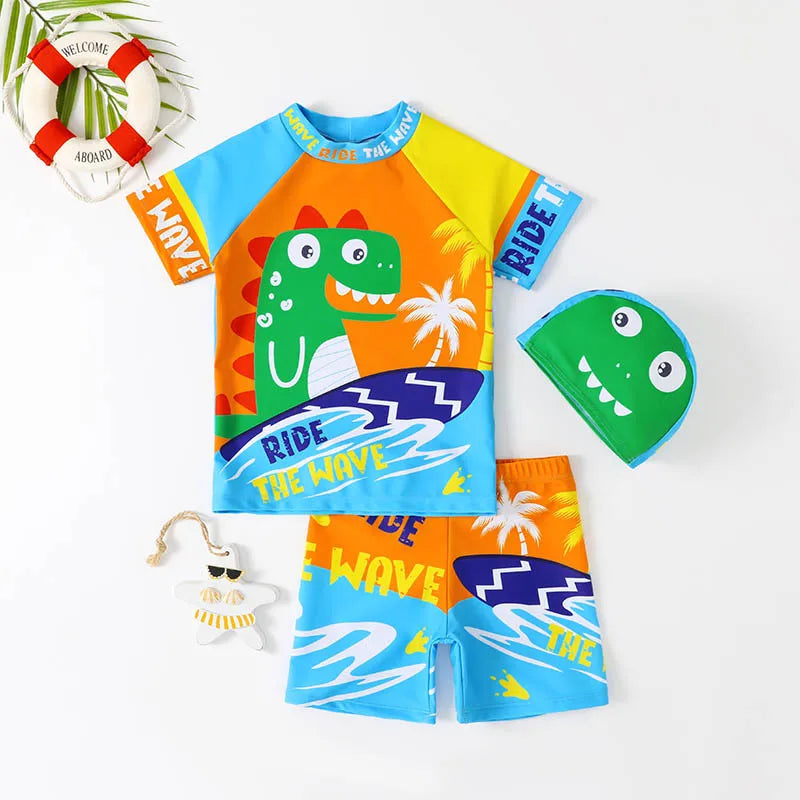 Children's Swimming Costume Three-Piece Set