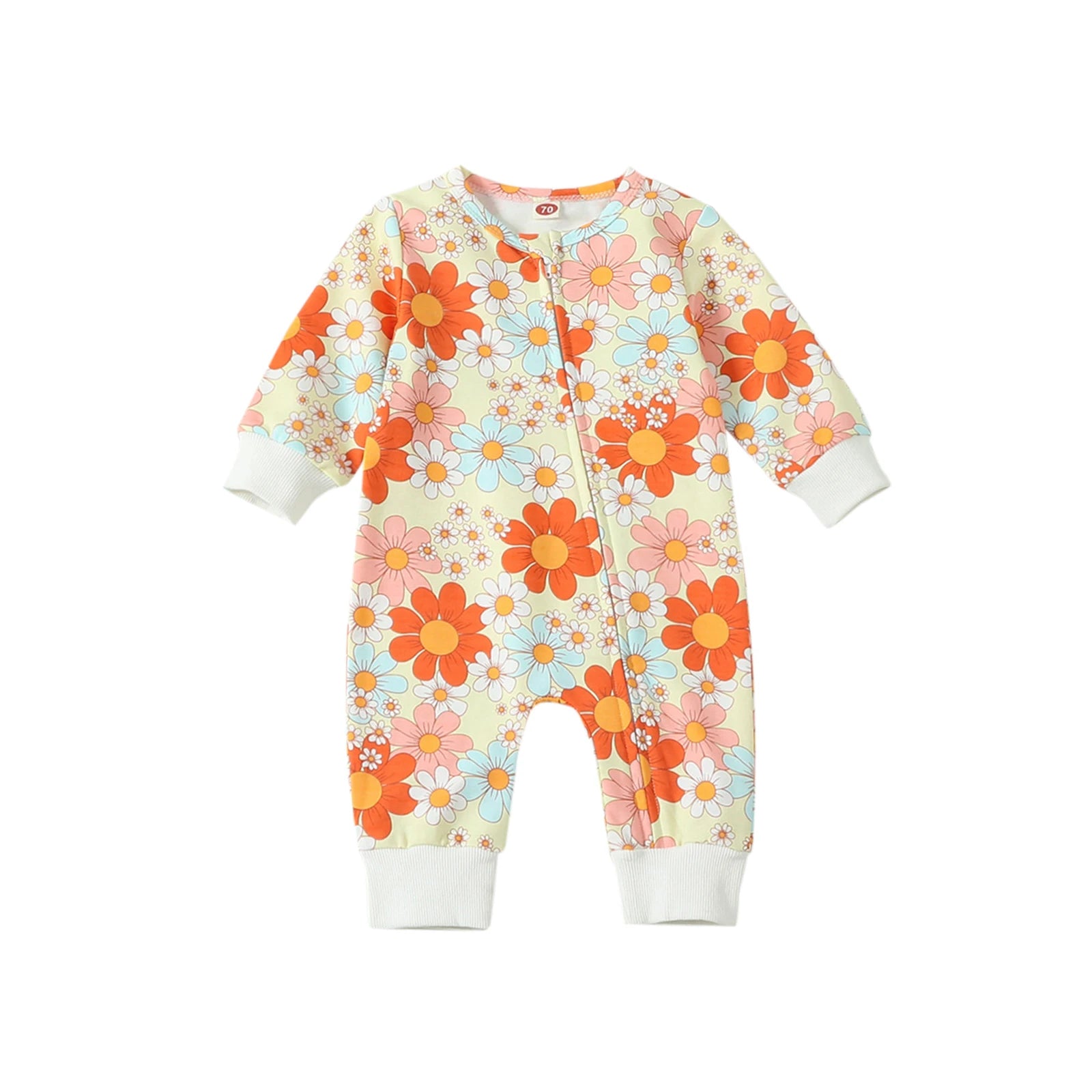 Floral Soft Bodysuit with Zip