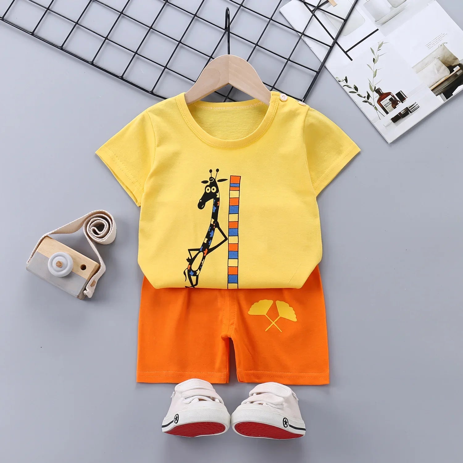 2PCS Children's Cotton T-shirt & Shorts Set