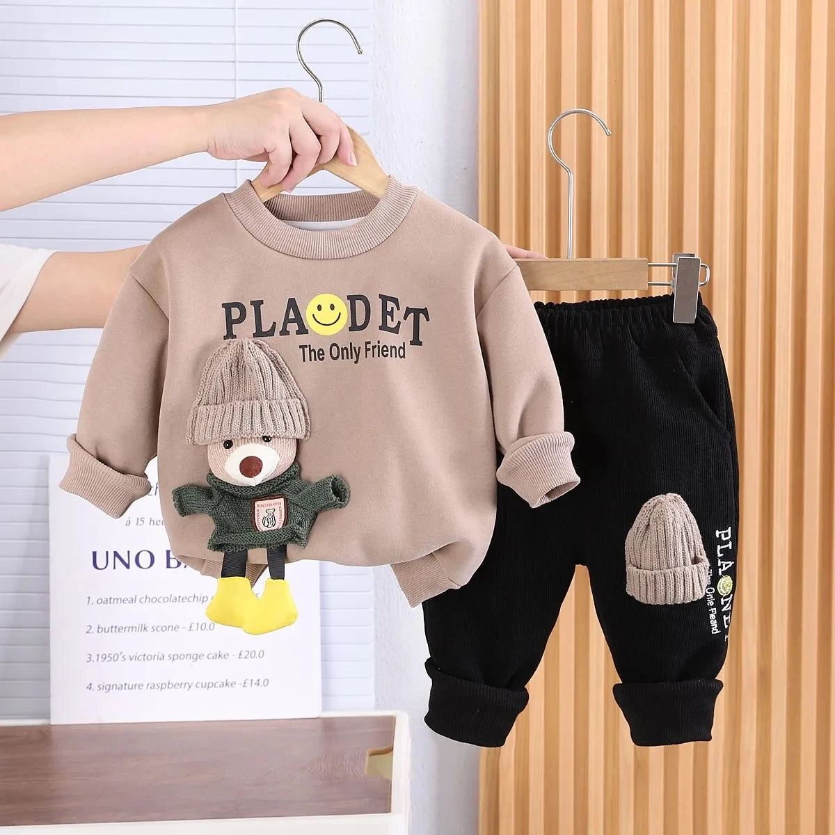 Boys' Plush Sweater & Pants Set