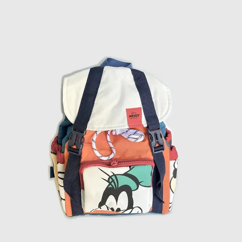 Disney's Children's Backpack Luxury Brand Children's School Bag Cartoon Cute High-quality Fashion Girl Drawstring Backpack