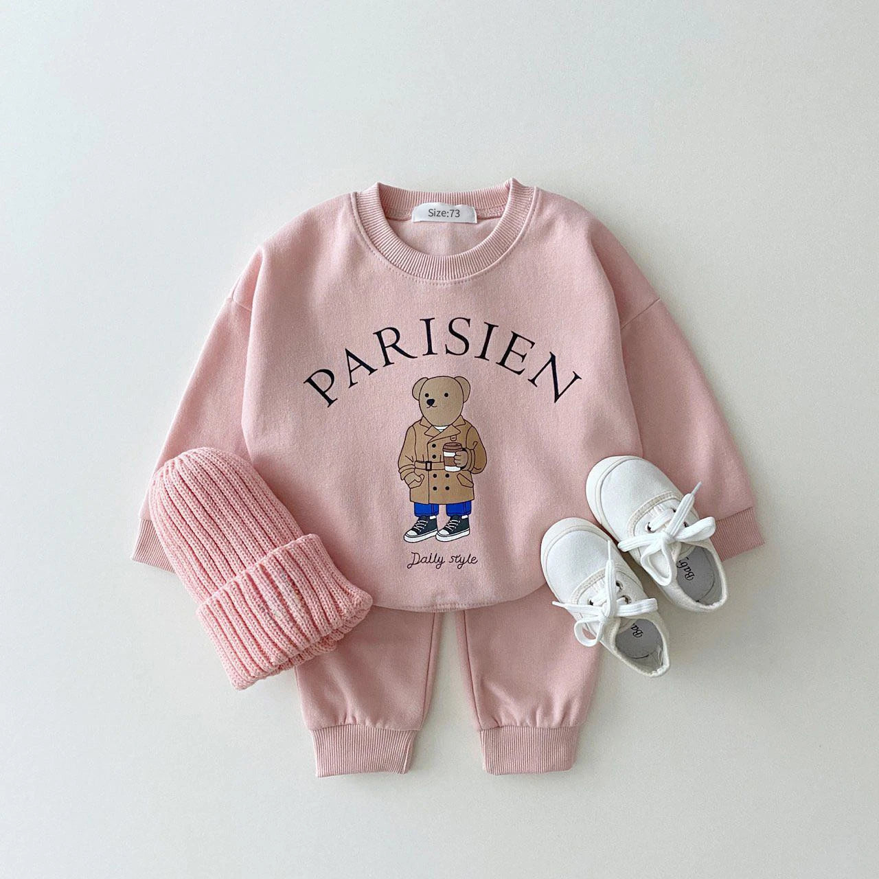 Cute Bear Sweatshirts & Pants Cozy 2-Piece Sets for Kids