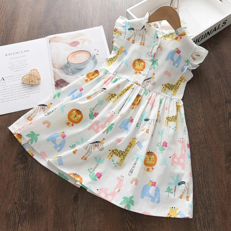 Cartoon Print Princess Dress