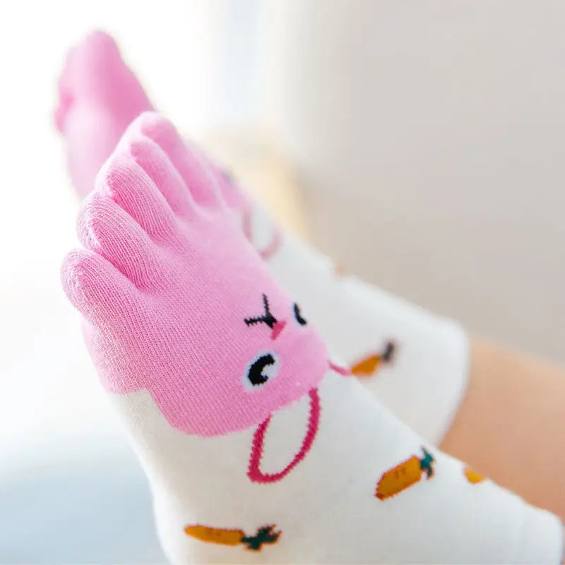 Cotton Animal Toe Socks