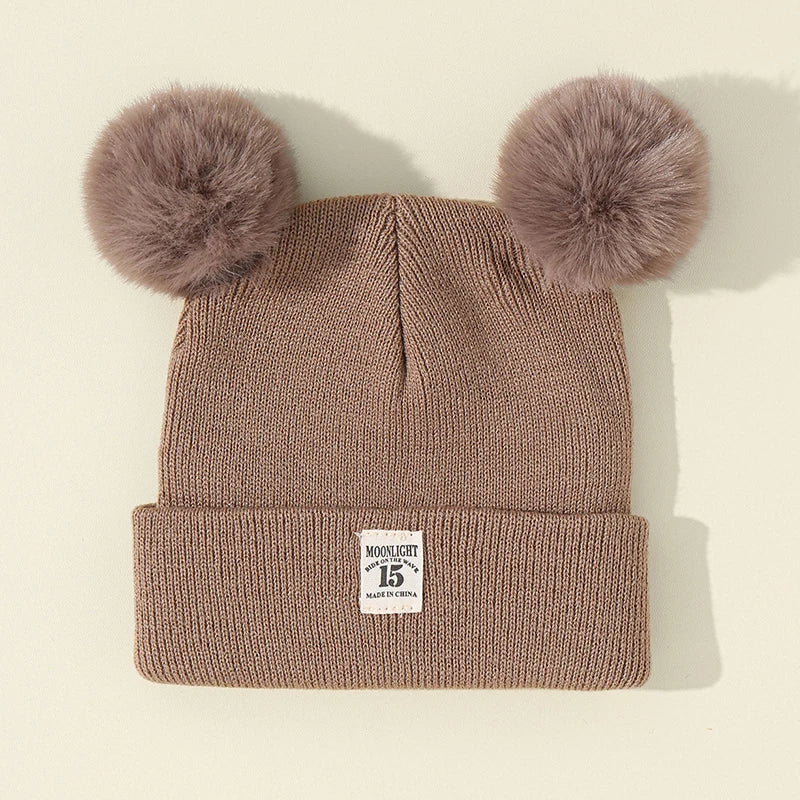 Autumn/Winter Kids Knitted Pom-Pom Hats