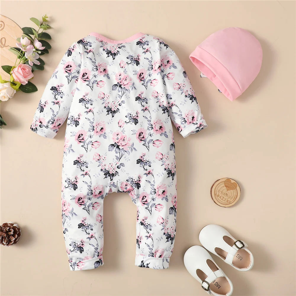 Floral Charm Baby Girl Romper Bodysuit