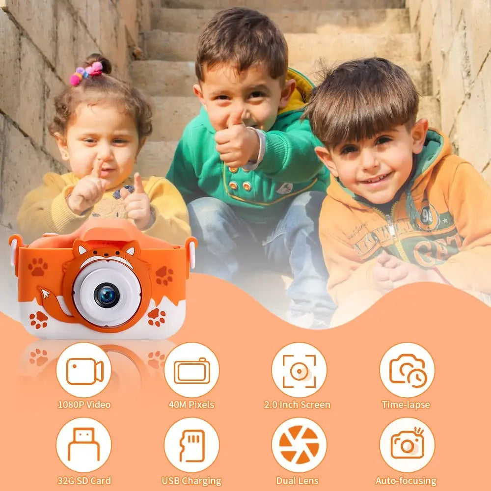 HD 1080P Kids Digital Camera: Capture Memories with Fun and Ease!