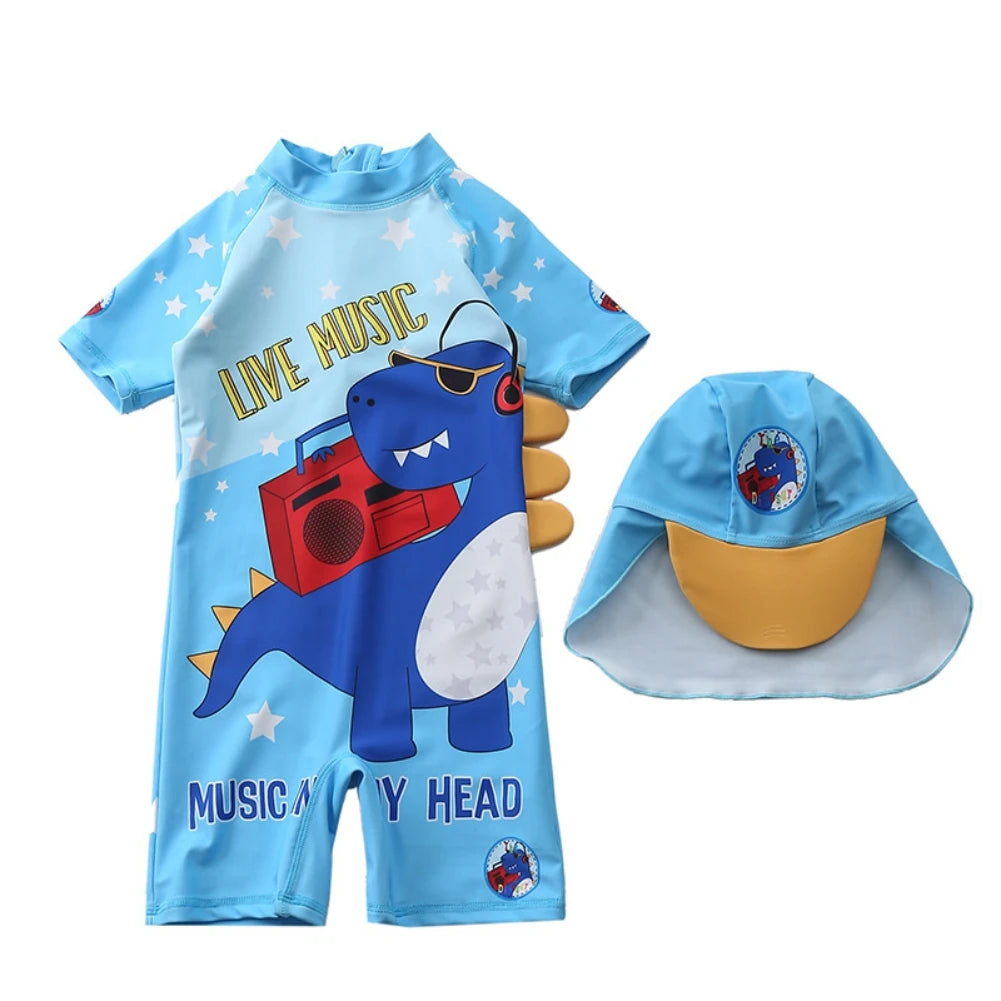 Baby Cartoon Printed Swimsuit