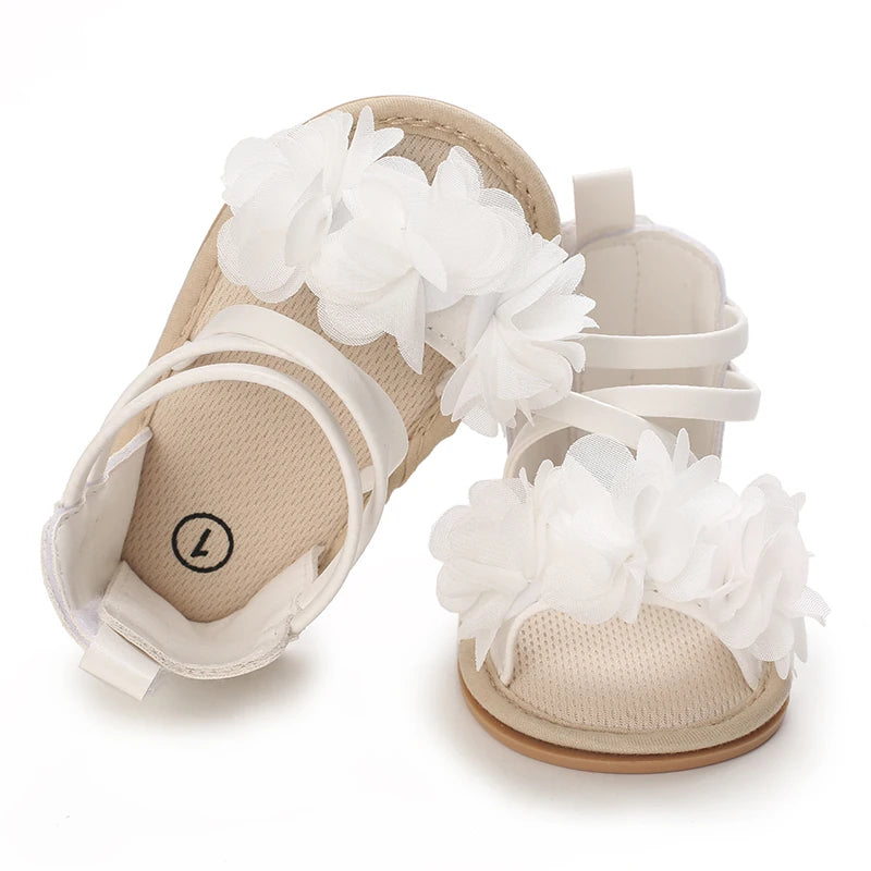 Baby Girl Anti-Slip Flower Lace Flat Sandals