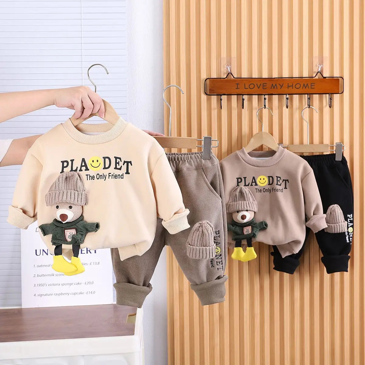 Boys' Plush Sweater & Pants Set