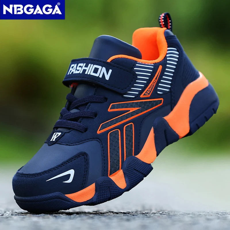 School Sports Fashion Leather Shoes For for 7-12 Years Boys