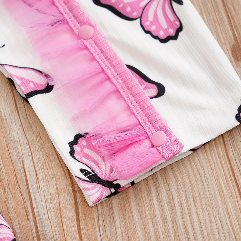 Baby Butterfly Full Print Long Sleeve Bodysuit