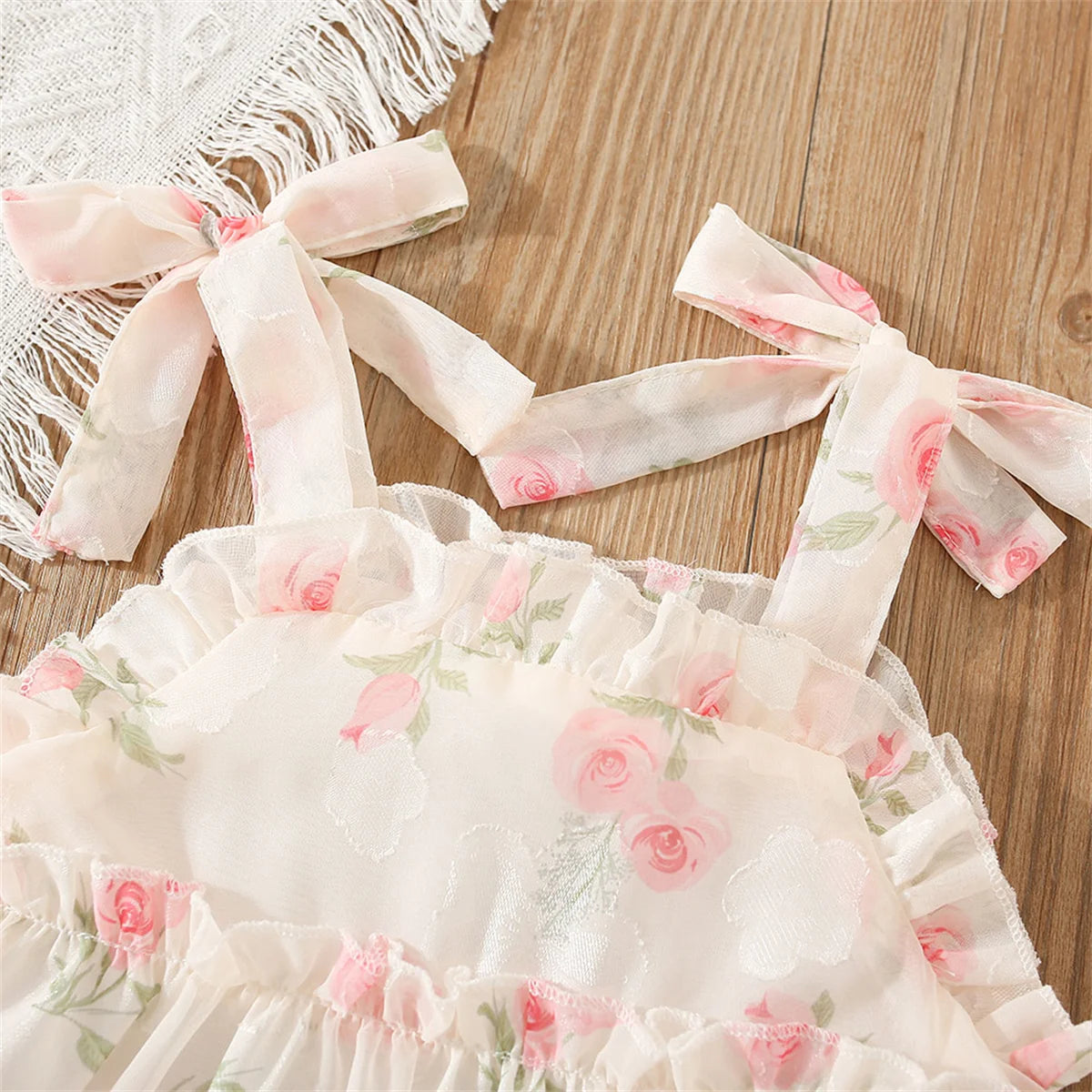 Girls' Strap Chiffon Summer Dress