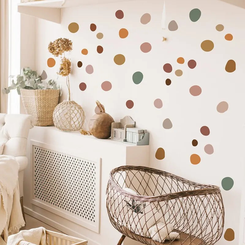 Bohemia Circle Stones Wall Stickers Set